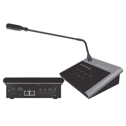 Microfono Remoto de 4 Zonas Para Sistema de Voceo | Compatible Con Amplificadores SF4240UC y SF2240UC