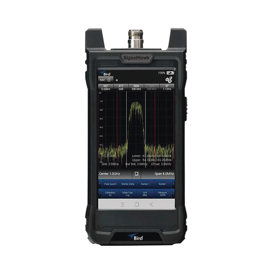 Analizador de Espectro Portátil SIGNAL HAWK, 9 KHz a 6 GHz, Incluye Estuches de uso Rudo y Ligero, Batería Li-Ion, Adaptador 12V, Lápiz Táctil, Adaptador USB-C a USB-A, Manual de Instrucción.