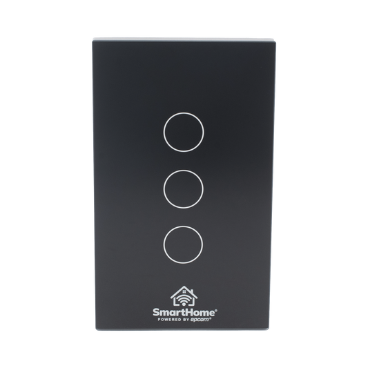 (Wifi) Apagador switch inalámbrico WIFI, control de 3 regresos de carga, 110V