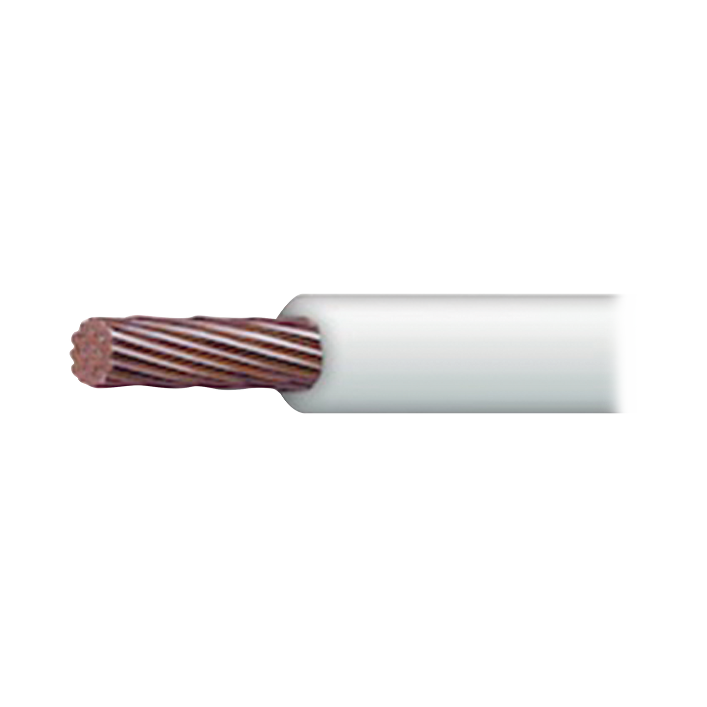 Cable Eléctrico 18 awg color blanco, Conductor de cobre suave. Aislamiento de PVC, auto-extinguible. BOBINA de 100 MTS