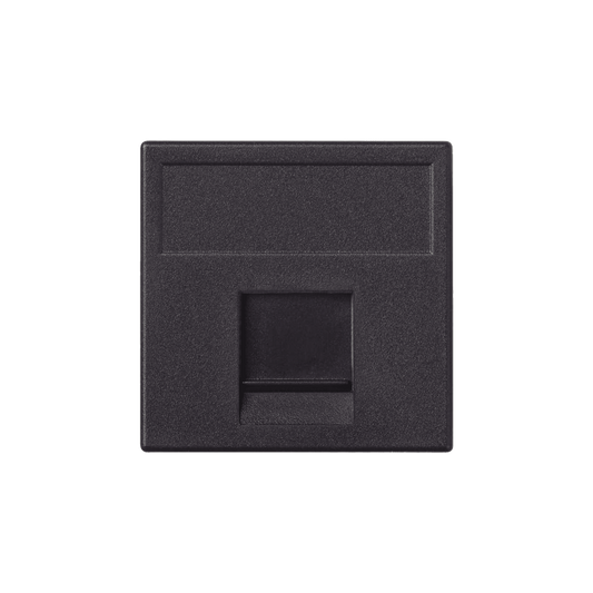 Módulo Color Grafito con 1 Espacio para Jack Keystone con Guardapolvo para las cajas de escritorio Ofiblock y Teleblock / (K76/14)