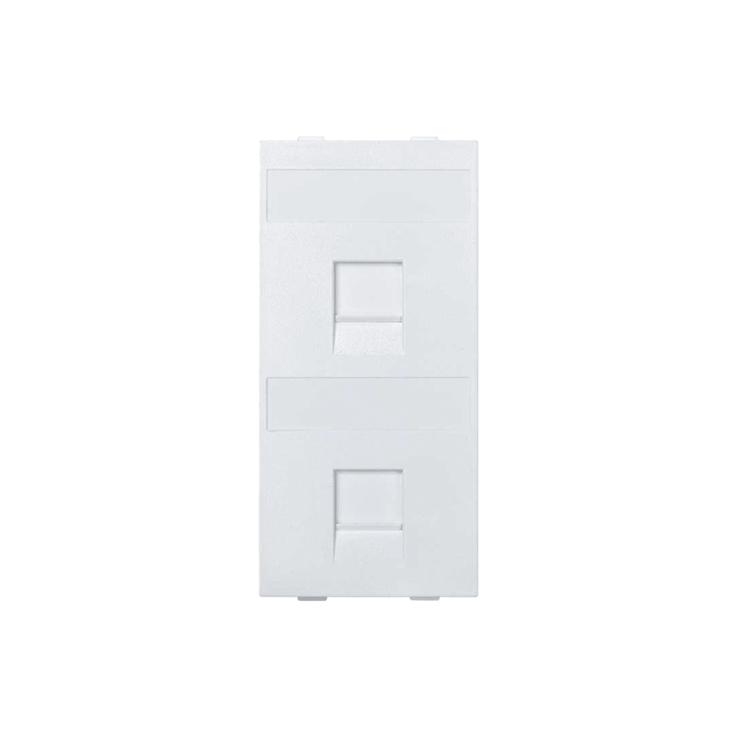 Módulo Color Blanco Con 2 Espacios para Jacks Keystone para Instalarse en la caja de Pavimento / (S76B/9)