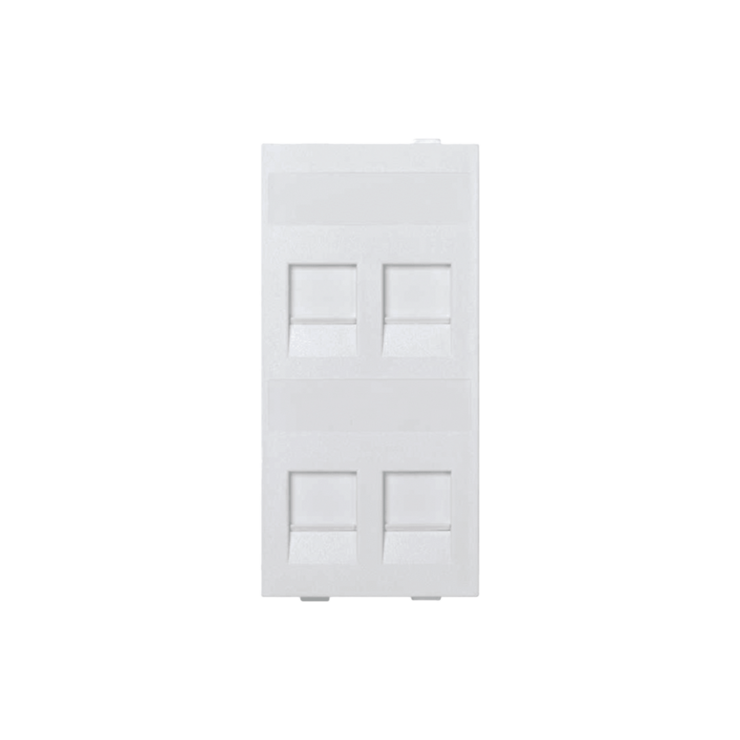 Módulo Color Blanco Con 4 Espacios para Jacks Keystone para Instalarse en la caja de Pavimento / (S76C/9)