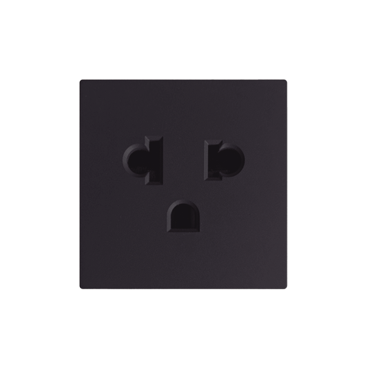 Módulo para Tomacorriente Euroamericano / Color Grafito / 45x45 mm / Compatible con Torres y Cajas para Escritorio de la Marca SIMON