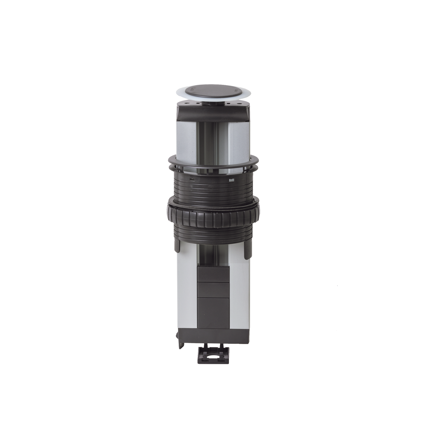 Teleblock Simon K45 para Voz, Datos, Multimedia o Contactos Eléctricos / Capacidad para 4 Módulos K45 / Apertura Manual con Tapa Abatible / Instalación en Mobiliario de Oficina o Comercial / (KTL204CM)
