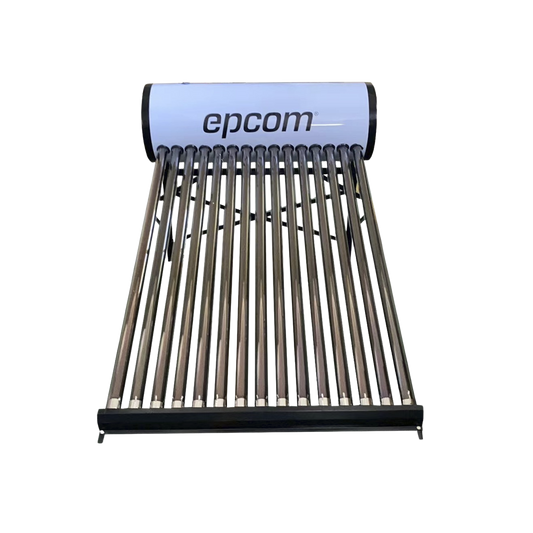 Bóiler Solar de 150L, Baja Presión con 15 Tubos de Vacío de Mayor Resistencia y Termotanque Inoxidable de Grado Alimenticio 150 L Resistentes a Granizo de Hasta 25 mm/ l, Incluye Anodo de Magnesio