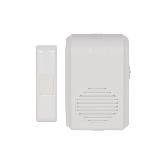 Timbre Inalámbrico Para Puerta Con 10 Tonos, Hasta 150m Linea de Vista, Con Receptor Inalámbrico Incluido, 110Vca