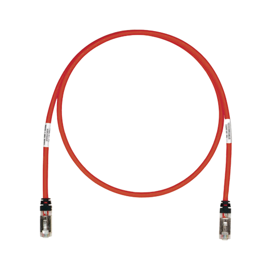 Patch Cord Cat6A, Blindado S/FTP, CM/LS0H, 25ft, Color Rojo
