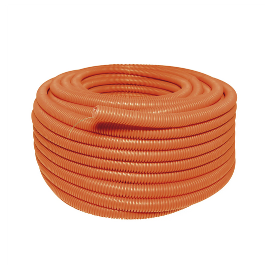 Manguera Poliducto Corrugado 3/4" x 50 m, Con Guía, Polietileno Alta Densidad HDPE, Resistente a Intemperie.