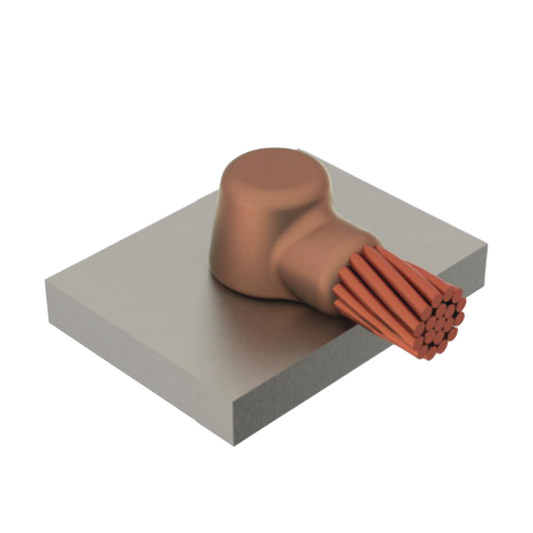 MOLDE SOLD. EXOTERMICA CONEXION DE CABLE A SUPERFICIE DE ACERO HORIZONTAL DE 500 MCM