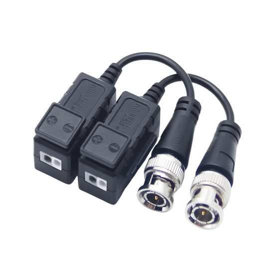 Kit de Transceptores (Baluns) con Terminal PUSH SUPERIOR, PROTECCION DE SOBRECARGA INTEGRADO, Resolución 4K , Cable flexible COAXIAL Blindado / COAXITRON / AUDIO POR COAXITRON / Conector 100% COBRE / Calidad PREMIUM