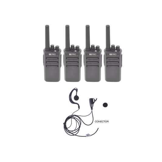 Kit de 4 radios TX600 con 4 TXEHK