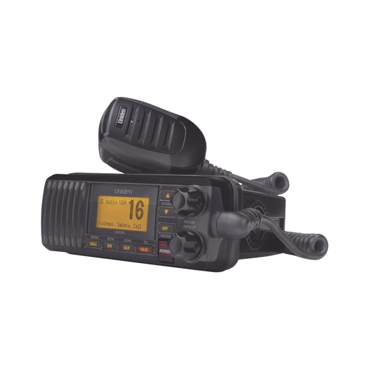 Radio Móvil Marino VHF / 25W / IPX4 / DSC Clase D con GPS / Pantalla LCD / Negro