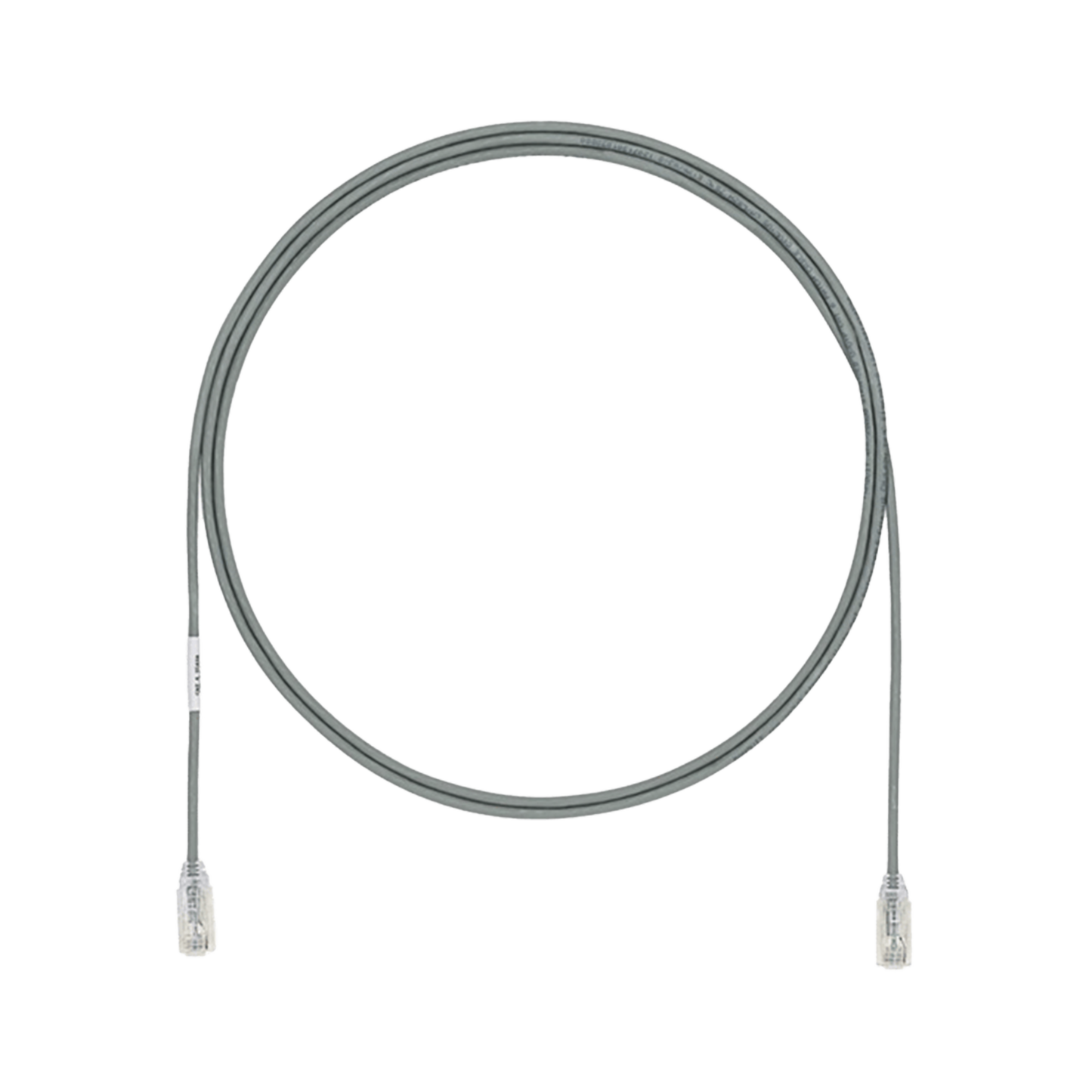 Cable de Parcheo TX6, UTP Cat6, Diámetro Reducido (28AWG), Color Gris, 1.5 m
