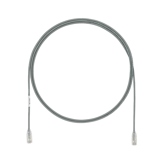 Cable de Parcheo TX6, UTP Cat6, Diámetro Reducido (28AWG), Color Gris, 1.5 m