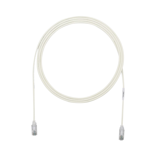 Cable de Parcheo TX6, UTP Cat6, Diámetro Reducido (28AWG), Color Gris, 7ft