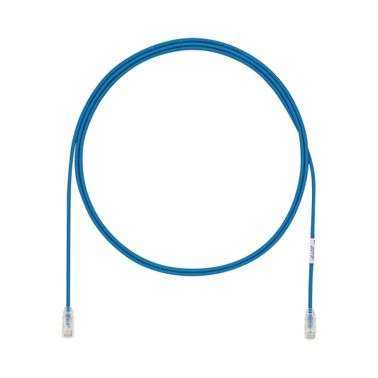 Cable de Parcheo UTP Cat6A, CM/LSZH, Diámetro Reducido (28AWG), Color Azul, 4.57 Metros (15 Pies)