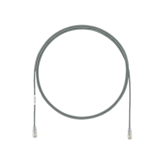 Cable de Parcheo UTP Cat6A, CM/LSZH, Diámetro Reducido (28AWG), Color Gris, 1 ft