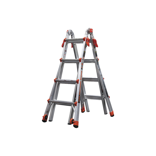 Escalera Multi-Posiciones de 5.18 m (17') para Superficies Inclinadas (SKU 15417-001).