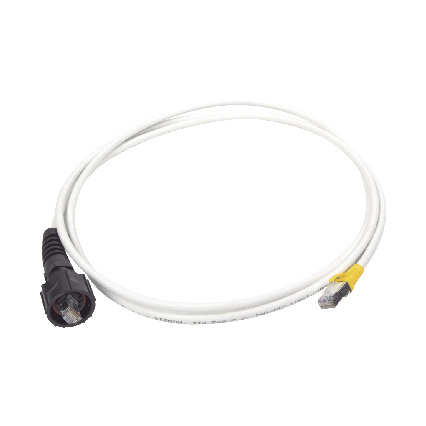 Patch Cord Reforzado Industrial (Ruggedized), Cat6A Blindado S/FTP, CM/LS0H, 7 Ft