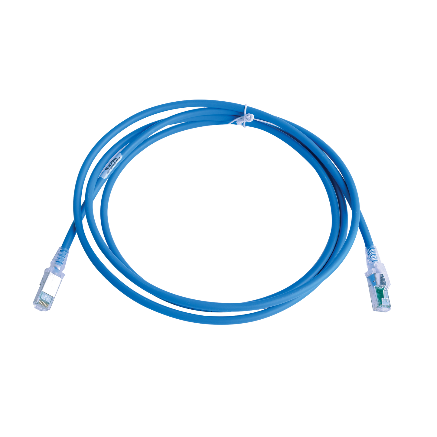 Patch Cord Z-MAX Cat6A S/FTP, CM/LS0H, 7ft, Color Azul, Versión Bulk (Sin Empaque Individual)