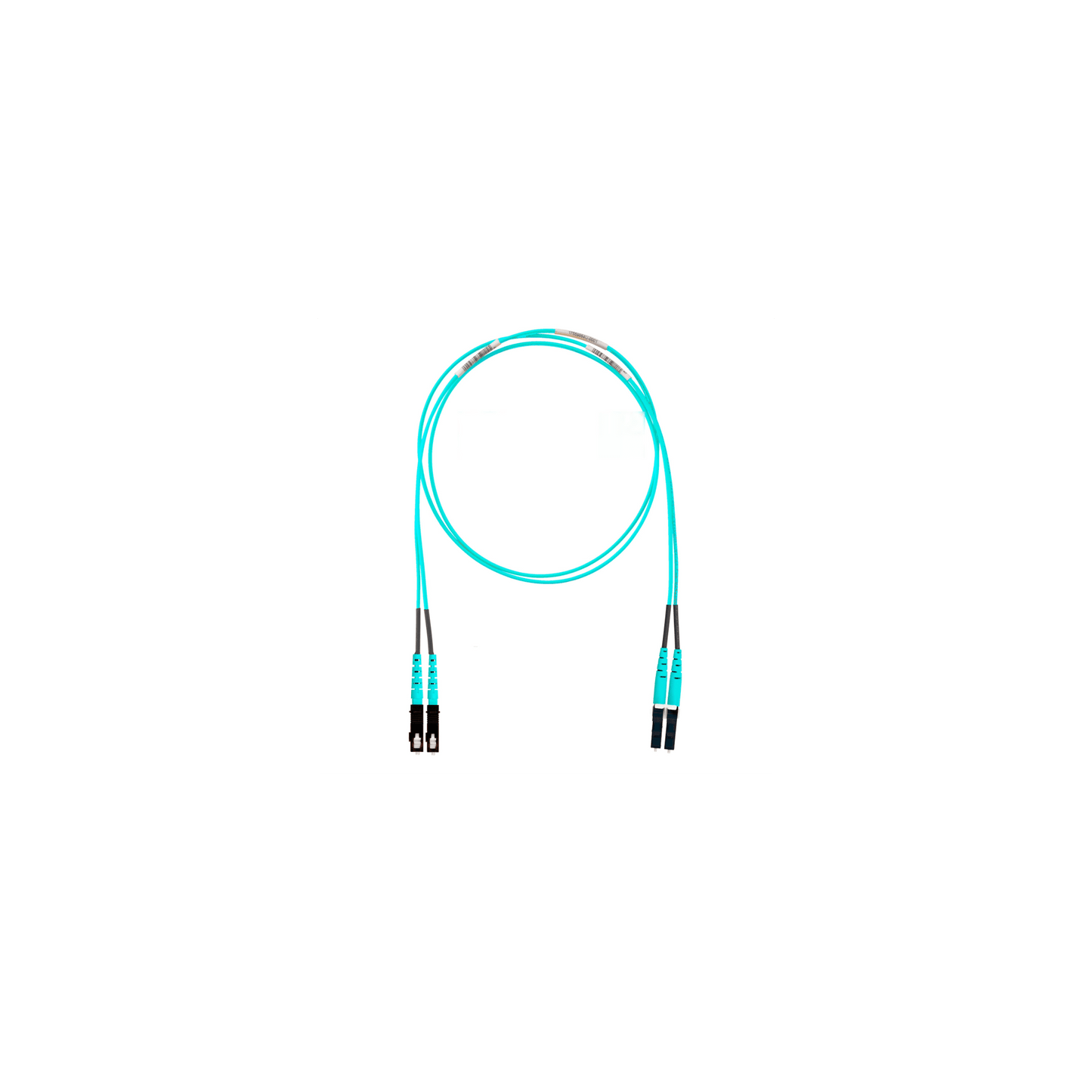 Jumper de Fibra Optica Multimodo 50/125 OM4, LC-SC Duplex, OFNR (Riser), Color Aqua, 5 Metros