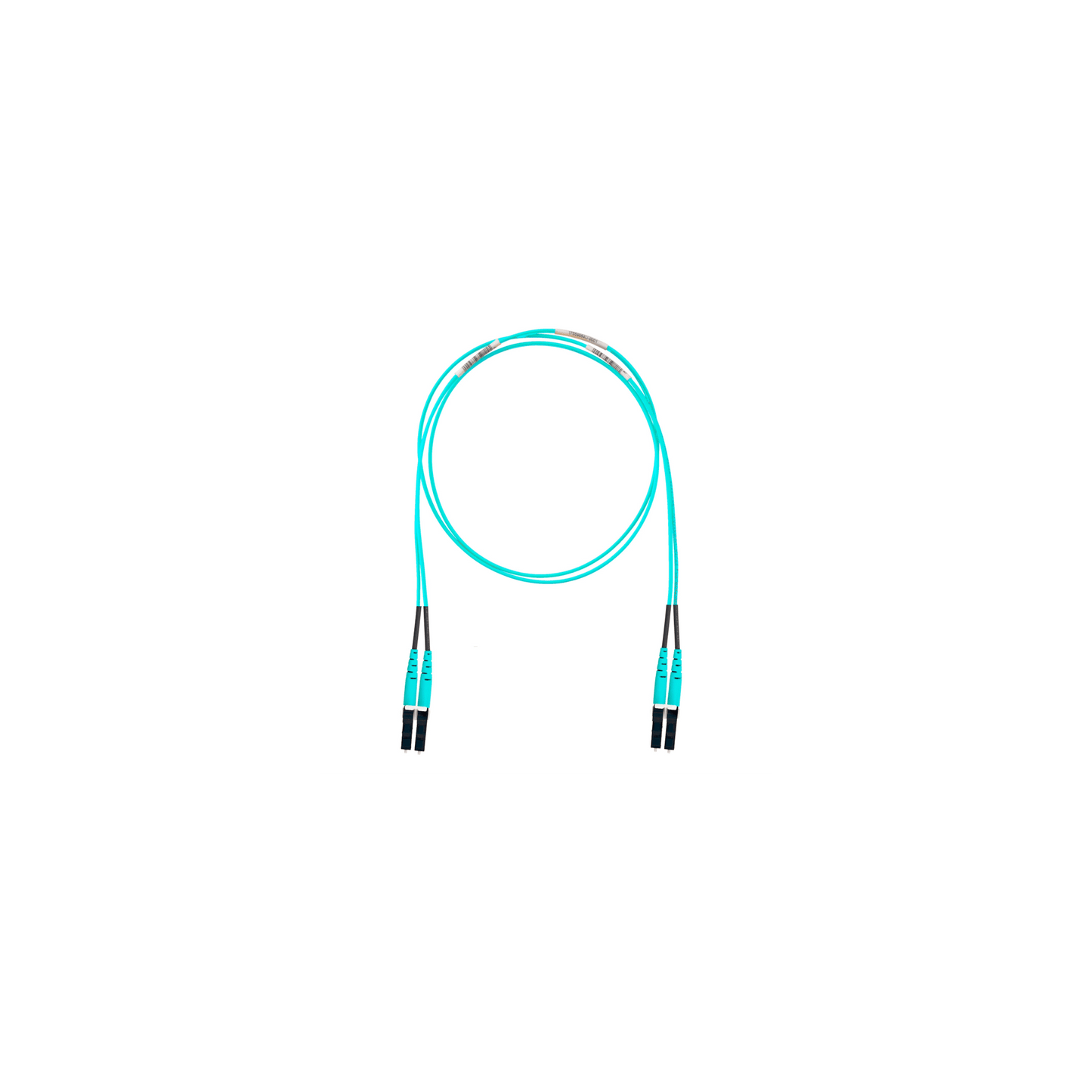 Jumper de Fibra Optica Multimodo 50/125 OM4, LC-LC Duplex, LSZH, Color Aqua, 3 Metros