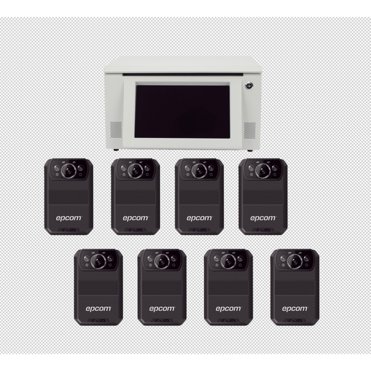Kit de descarga simultanea para Bodycam | Estación de descarga XMRA8R3 | 8 X Bodycam XMRR3