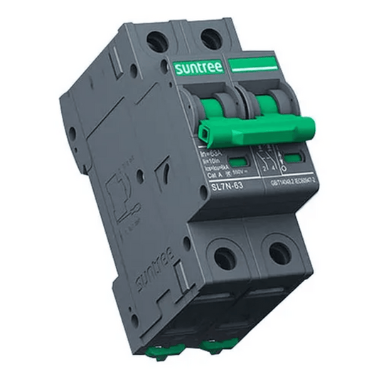 Protección Térmica/ Interruptor 2P, 25 A, Corriente Directa 800 Vcc para Aplicación Fotovoltaica Montaje Riel DIN