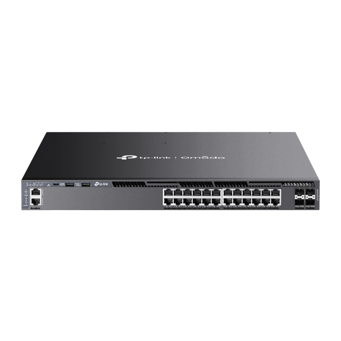 Switch Omada L3 SDN Administrable / 24 puertos PoE af/at Gigabit y 4 puertos SFP+ / Presupuesto PoE 720W / Funciones RIP, VVRP, Servidor DHCP / Administración centralizada OMADA / Fuente Redundante