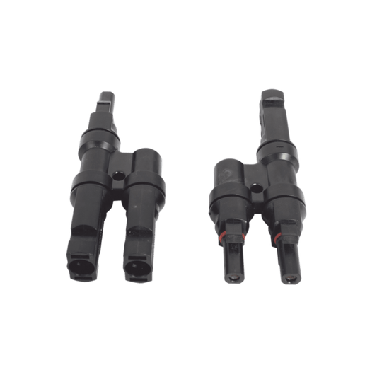 Conector MC-4 Doble para Módulos Fotovoltaicos. Tipo 2T