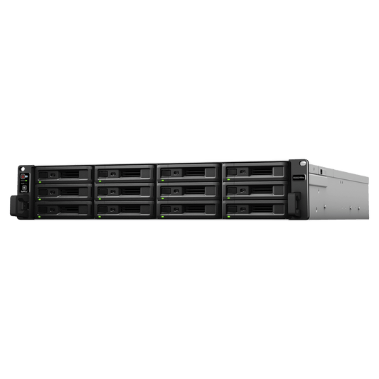 Servidor de Almacenamiento Synology RackStation RS3621RPxs | 12 Bahías | Procesador Intel Xeon D-1531 de 6 Núcleos | 8 GB DDR4 ECC | Expandible a 36 Bahías | Energía Redundante | Compatible con Virtualización y RAID.