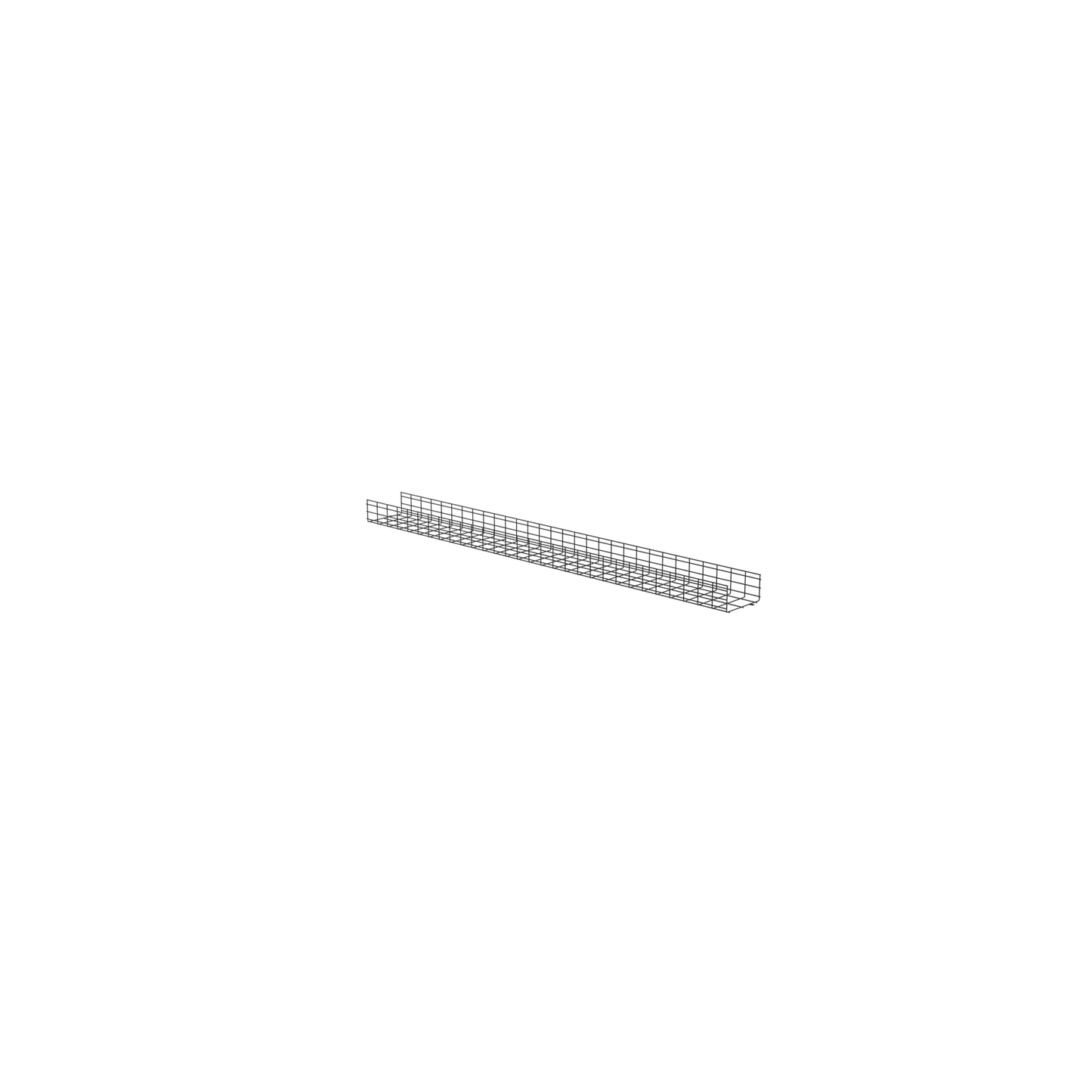 Charola Wire Basket de 12 in (304 mm) de Ancho, 6 in (152 mm) de Alto, 3 m de Largo, Hasta 626 Cables Cat6, Color Negro