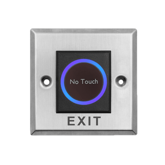 Botón Cuadrado Sin Contacto / Indicador LED / NO / NC / Interior / Acero Inoxidable