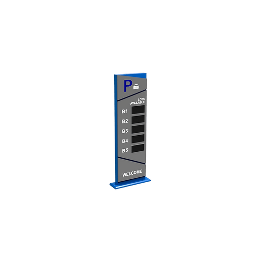 Pantalla Principal de Guía de Estacionamiento / 5 Módulos / Mensaje de Bienvenida / Uso con Aplicación de Guía de Estacionamiento