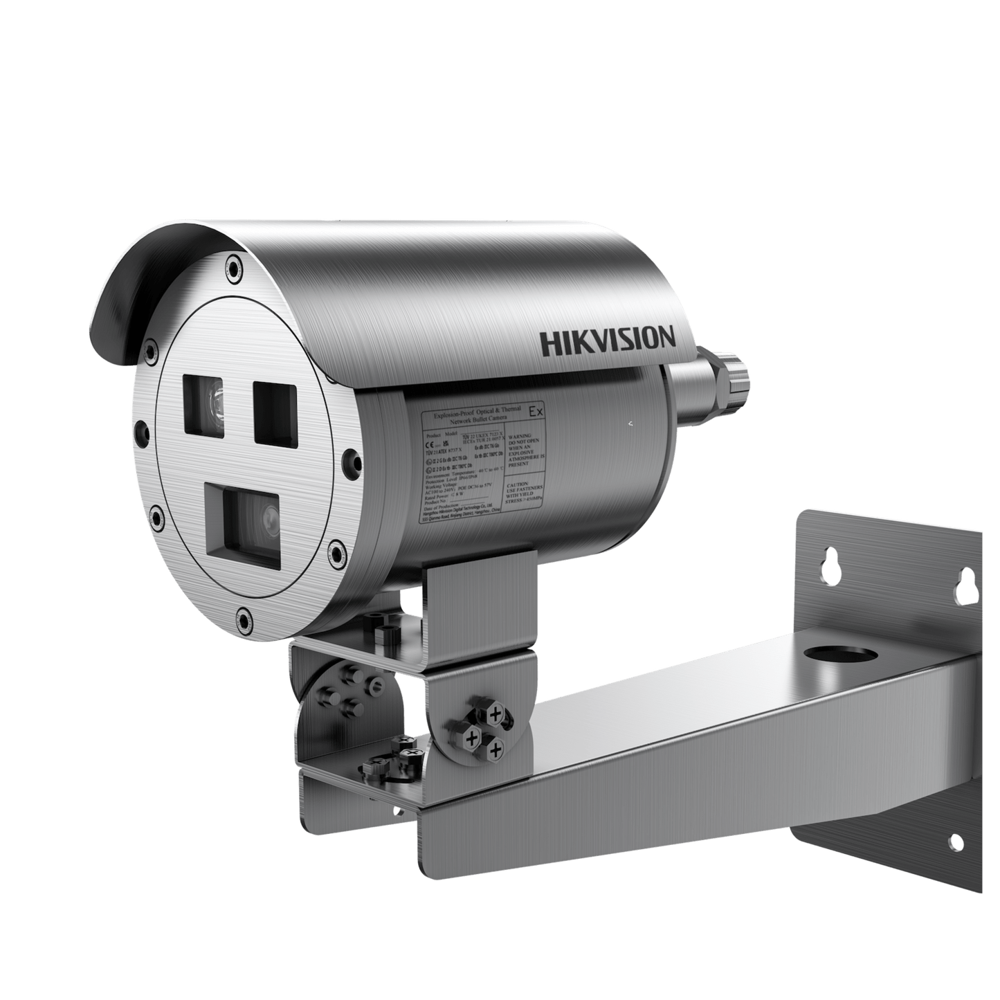 Bala IP Térmica Dual / Termico 9.7 mm (256 X 192) + Óptico 8 mm (4 MP) / Termométrica / Detección de Temperatura / IP68 / 30 mts IR / Antiexplosión / Anticorrosión