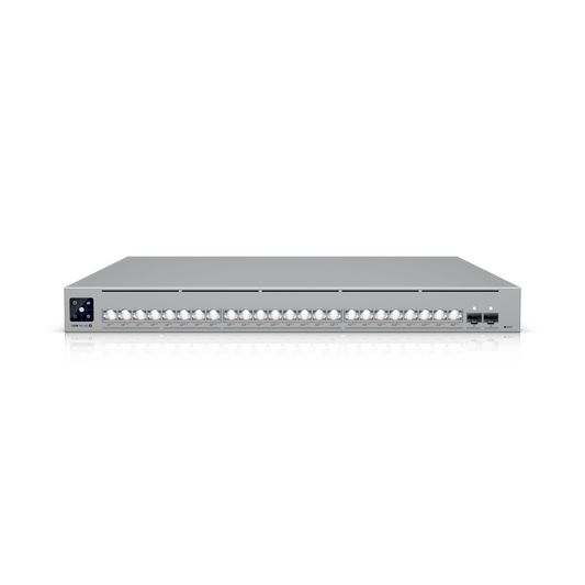 UniFi Switch USW-Pro-XG-24-PoE / Capa 3 / 24 puertos PoE+++ (16 × 10 GbE, 8 × 2,5 GbE) + 2 puertos SFP28 25 G / 720 W PoE total