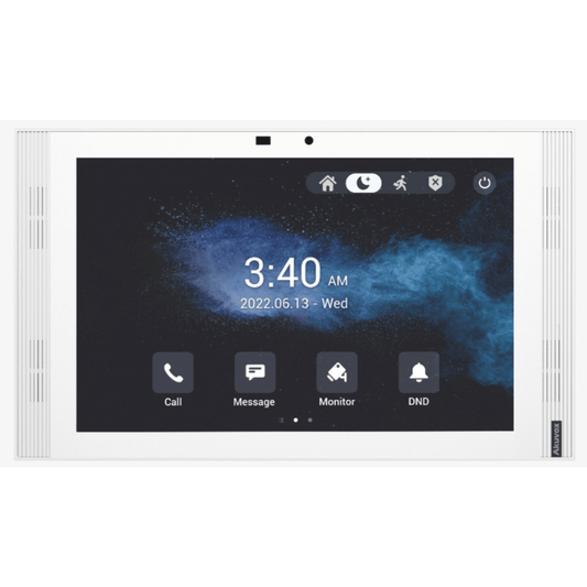 MONITOR COLOR BLANCO DE 10" IPS LCD / CERTIFICADO POR GOOGLE PLAY STORE / ANDROID 12 OS / WI-FI 6 / POE / SIP / ENTRADAS DE ALARMA / ADMINISTRACIÓN 100 EN LA NUBE