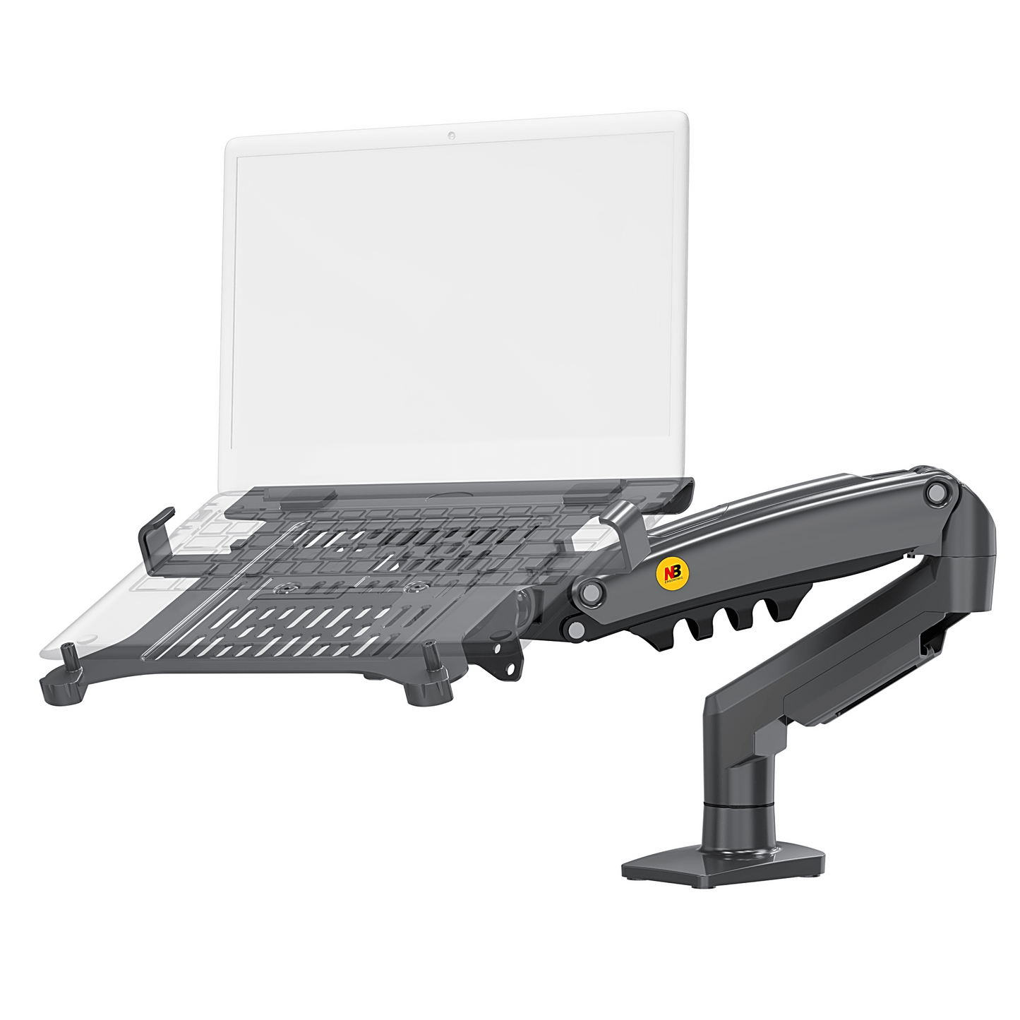 Soporte para Monitor o Laptop con Resorte de Gas / Compatibilidad de 17 a 30 pulgadas en Monitores y 10 a 17 pulgadas en Laptops / Ajuste Flexibles / Compatible con VESA 100x75 / Capacidad de Carga de 9 kg / Estructura Robusta