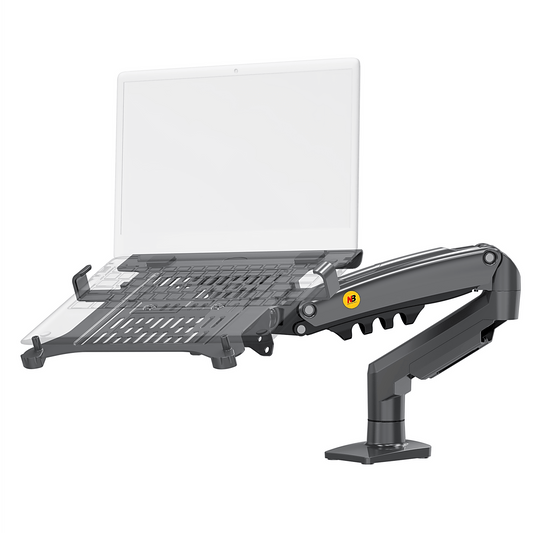 Soporte para Monitor o Laptop con Resorte de Gas / Compatibilidad de 17 a 30 pulgadas en Monitores y 10 a 17 pulgadas en Laptops / Ajuste Flexibles / Compatible con VESA 100x75 / Capacidad de Carga de 9 kg / Estructura Robusta
