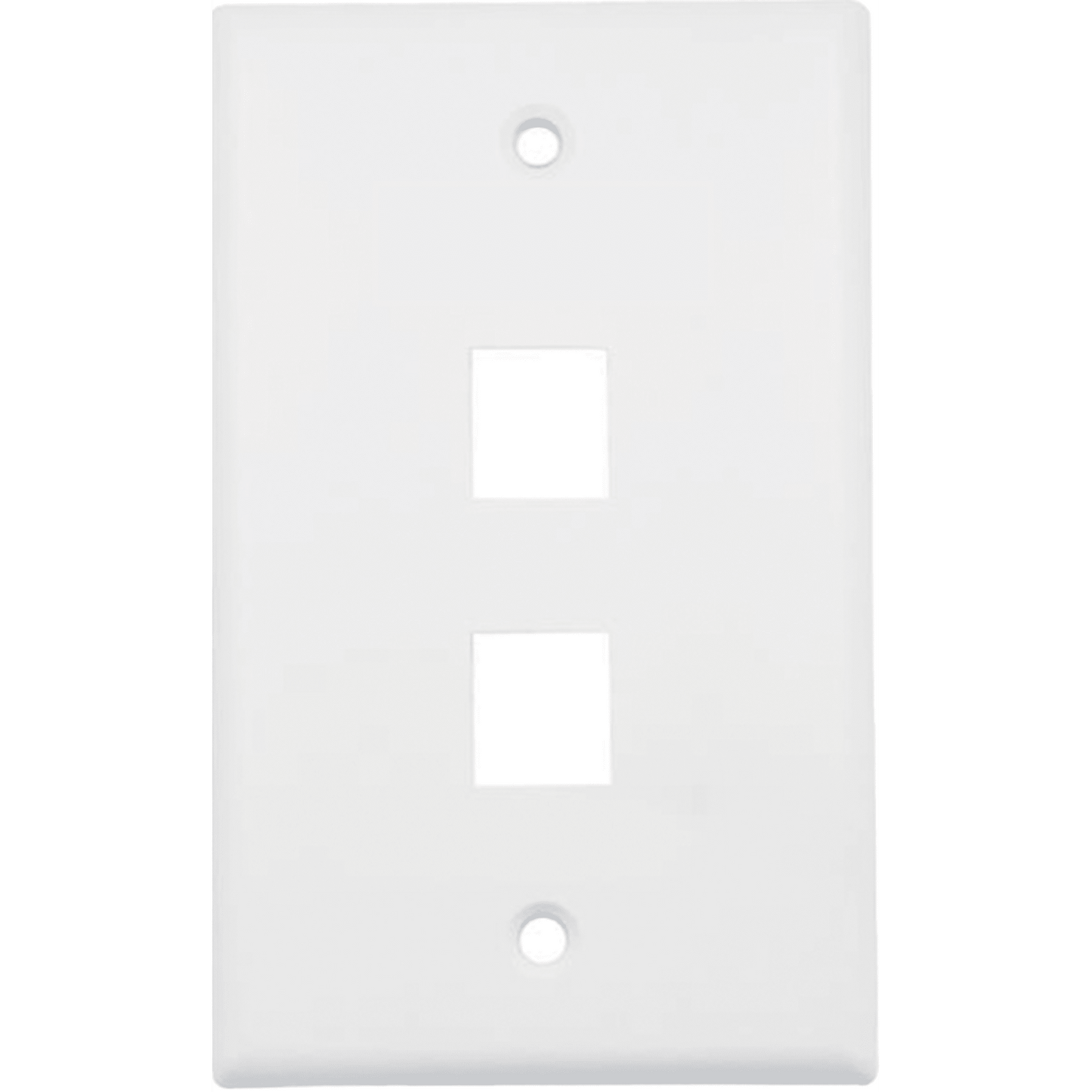 Placa de Pared (Face Plate) / 2 Puertos / Color Blanco / Caja con 20 Piezas / ABS