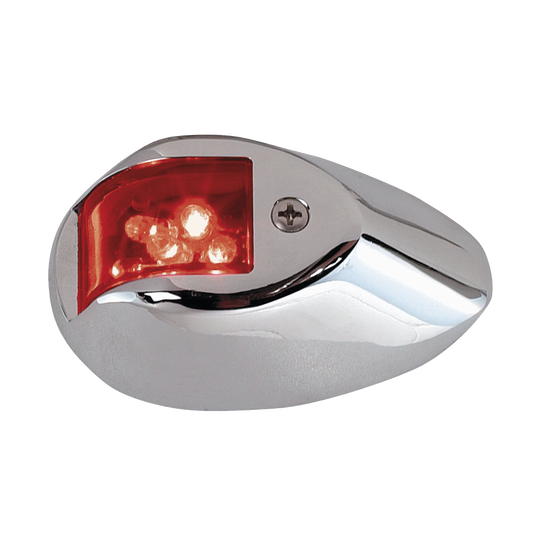 Set de Luces de Navegación Verticales Rojo / Verde con Carcasa en Cromo para Embarcaciones a Motor de Menos de 20 Metros