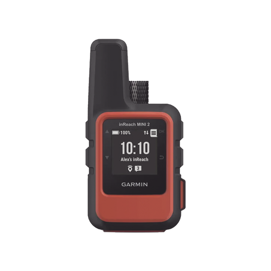 GPS portátil inReach® Mini 2 / Pantalla Monocroma Transflectiva 23 x 23 mm / Resolución 176 x 176 píxeles / Batería de Iones de Litio / Autonomía Hasta 14 Días / Resistencia al Agua IPX7 / Sensores GPS, Galile