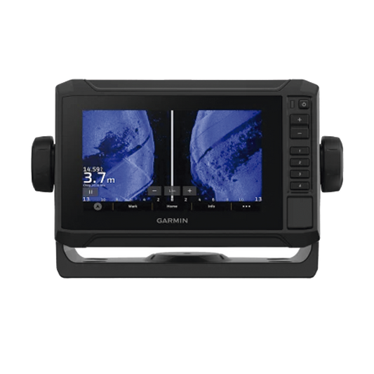 ECHOMAP UHD2 62sv con mapa base precargado, sonda SIDEVÜ, CLEARVÜ Y CHIRP tradicional, puerto de conexión a NMEA 2000. Incluye transductor GT54UHD-TM,