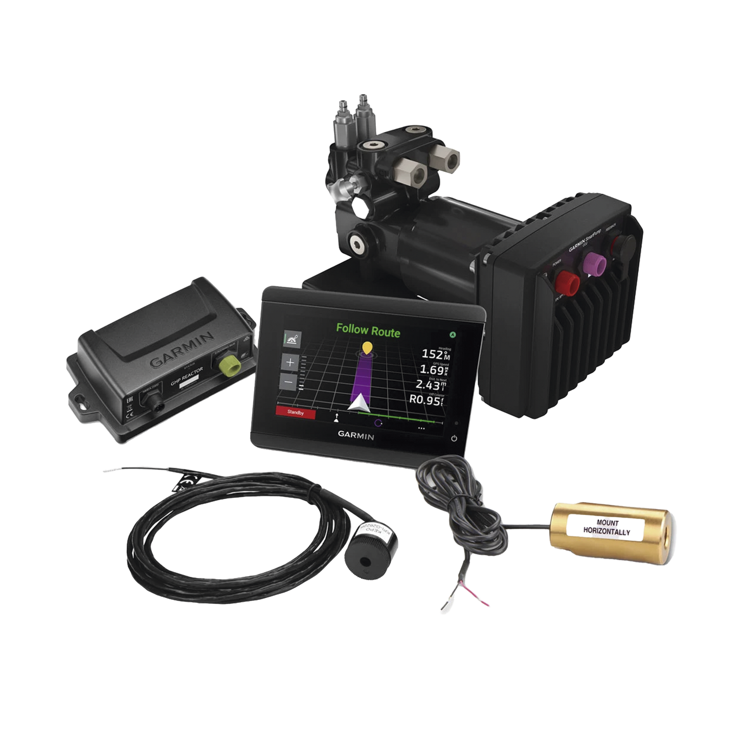 CCU (Unidad de Control Central) / Carcasa de Plástico IPX7 / Rango de Temperatura -15°C a 55°C / Alimentación 9-16 V / Longitud de Cable 3 m / Compatible con Cilindros de Dirección 65.5-393.3 cc