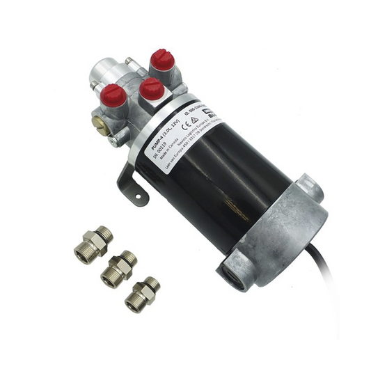 Bomba Hidráulica de Engranajes PUMP-4 / 12 V CC / Reversible / Caudal 3.0 L/min / Desplazamiento Cilindro 290-960 cc / Conexiones ORB / Compatible con SteadySteer / Requiere Sistema NAC-3 o AC42