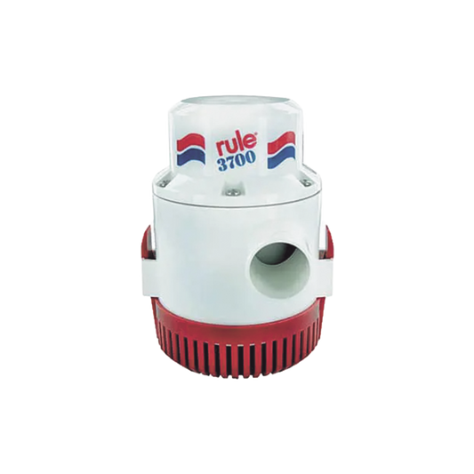 Bomba de Achique Sumergible Rule 16A / 3,700 GPH / 24V CD / Motor de Alta Eficiencia / Ejes de Acero Inoxidable / Protección Térmica TCO / Certificación CE e ISO 8849