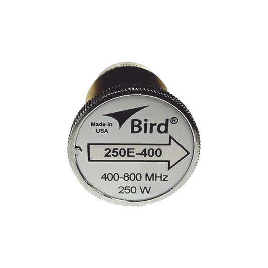 Elemento de 250 Watt en Línea 7/8" para Wattmetro BIRD 43 en Rango de Frecuencia de 400 a 800 MHz.