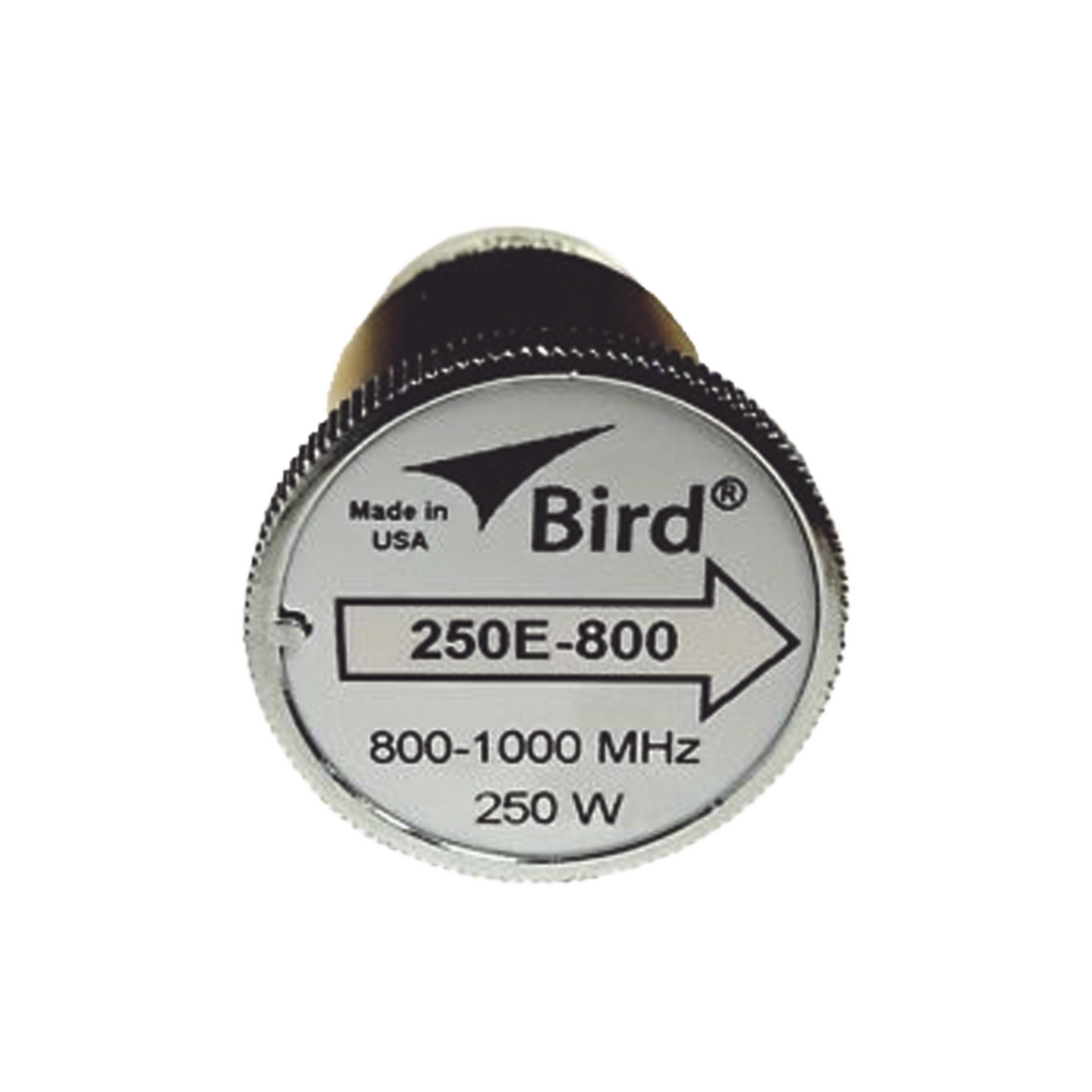 Elemento de 250 Watt en Línea 7/8" para Wattmetro BIRD 43 en Rango de Frecuencia de 800 a 1000 MHz.