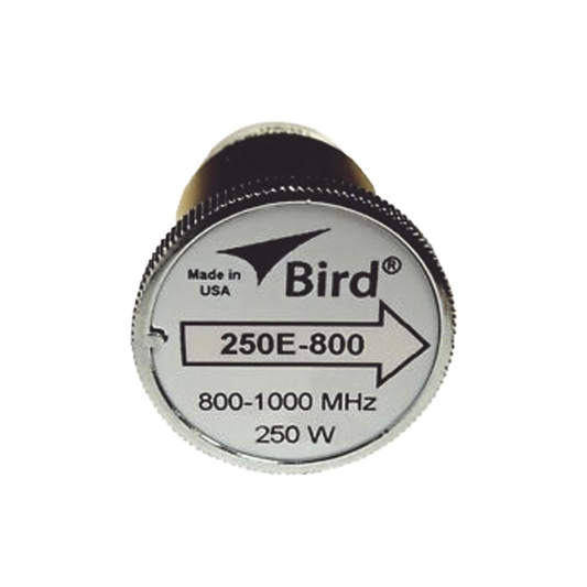 Elemento de 250 Watt en Línea 7/8" para Wattmetro BIRD 43 en Rango de Frecuencia de 800 a 1000 MHz.